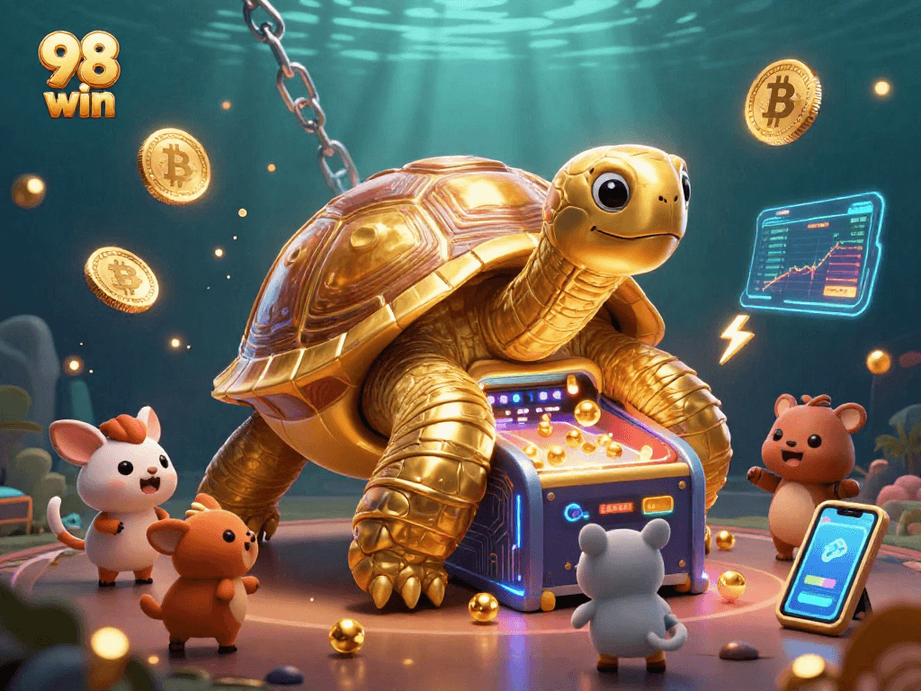 Experience exciting gaming at 98 win with a vibrant digital illustration showcasing unique casino features.