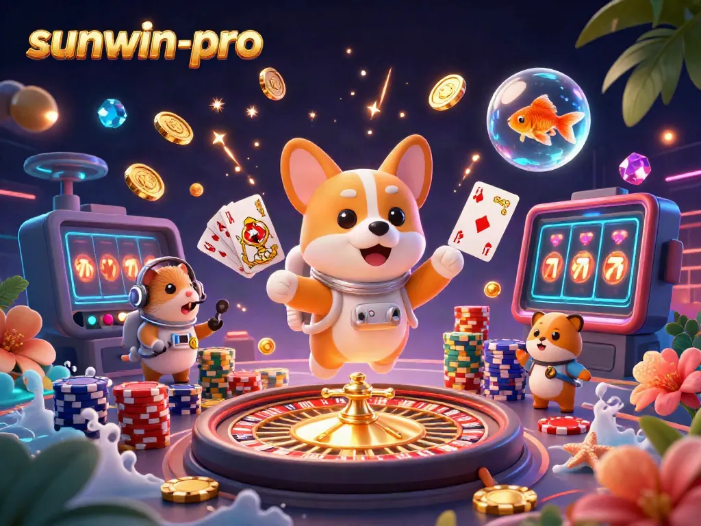 Experience exciting gameplay in the sunwin-pro dimension with vibrant characters and casino elements.