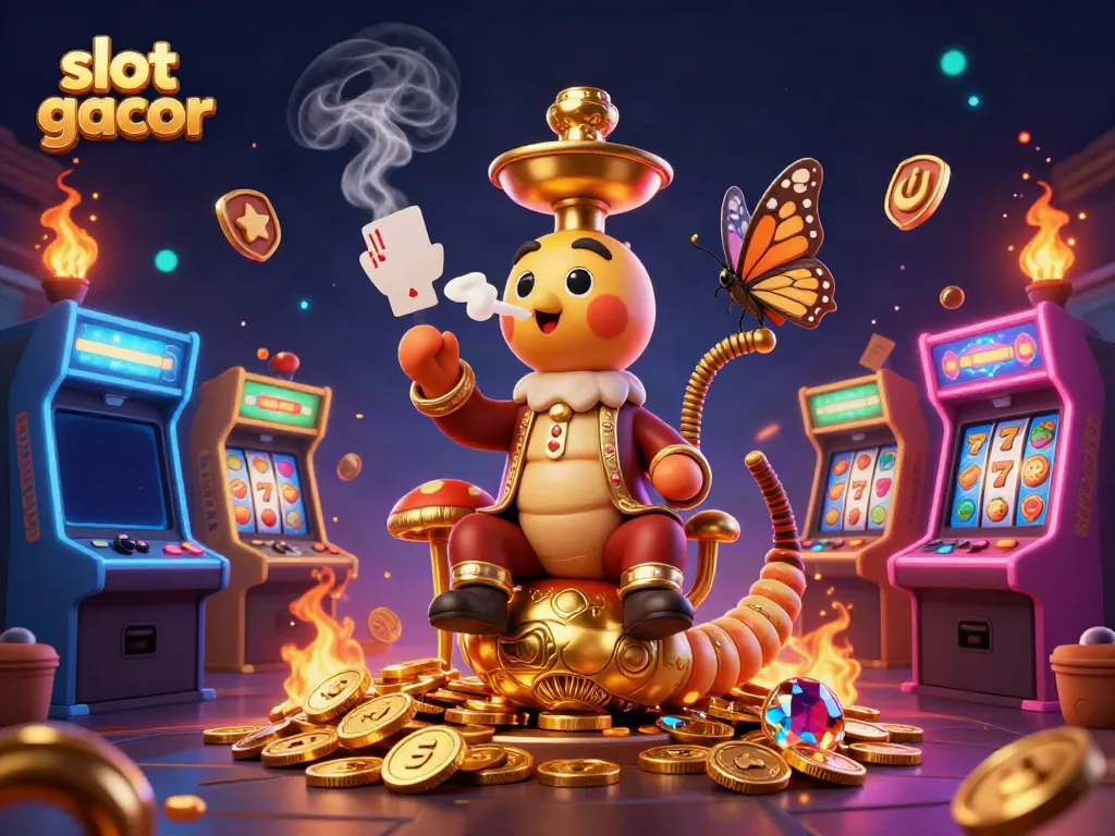 Engage in slot gacor with vibrantly illustrated characters and dynamic slot elements.