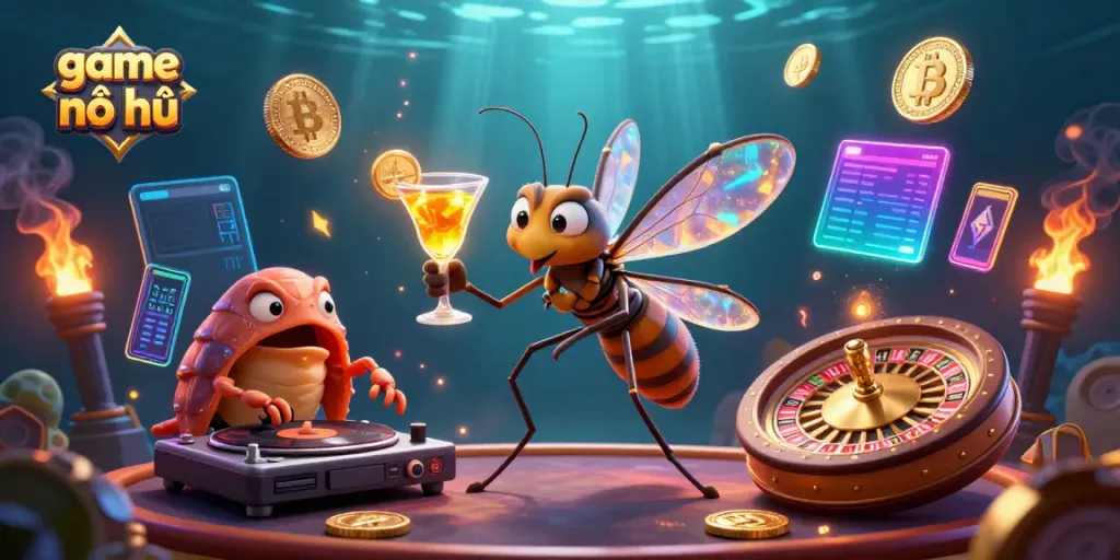 Engage in game nổ hũ with vibrant characters and dynamic elements for an exciting casino experience.