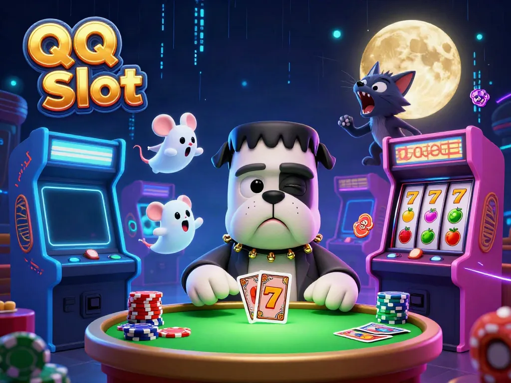 Experience thrilling gameplay at QQ Slot with animated characters and vibrant casino elements.