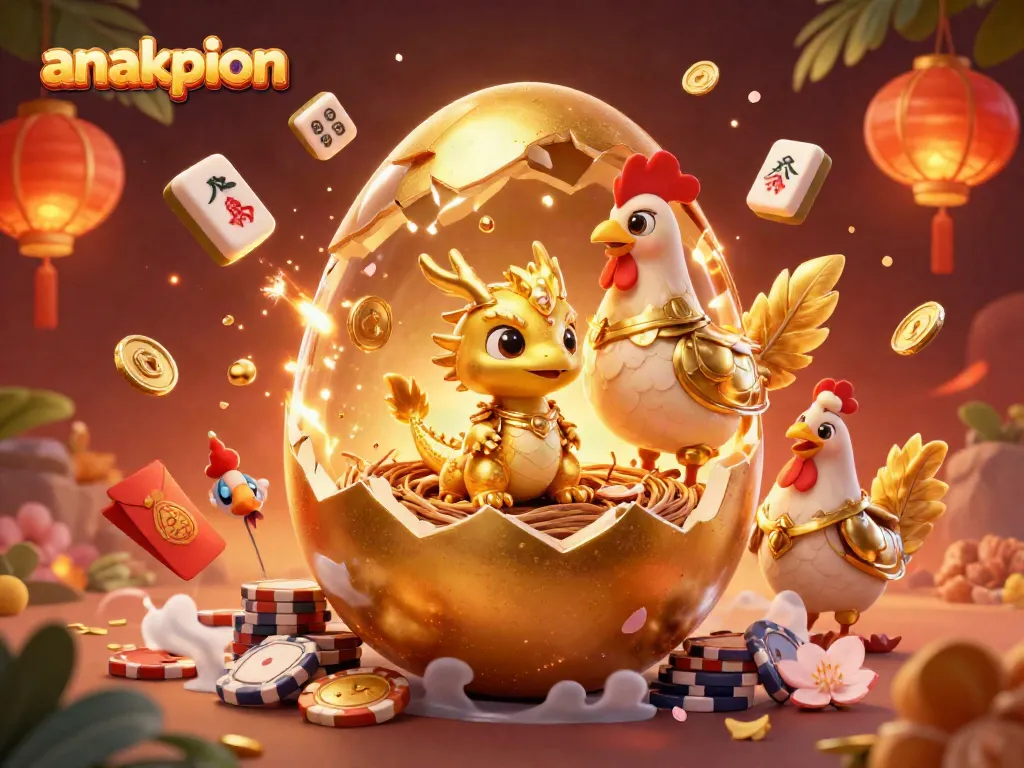 Experience the excitement of gambling at anakpion with golden dragon treasures and vibrant casino elements.
