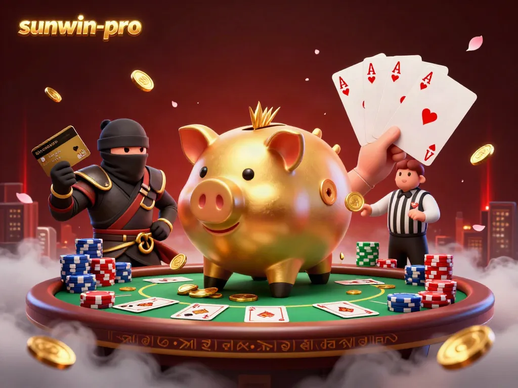 Join the sunwin-pro adventure with energetic characters in a thrilling poker scene.