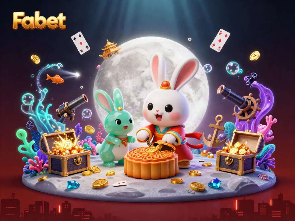 Engage with Fabet's lunar-themed casino magic amidst vibrant gaming elements and folklore charm.