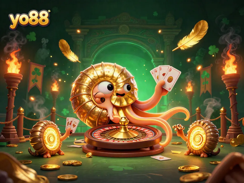 Play thrilling games at yo88 casino featuring ancient elements and vibrant gold effects.