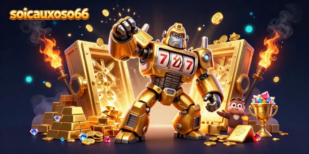Engage with the soicauxoso66 gaming experience through this vibrant dynamic casino illustration.