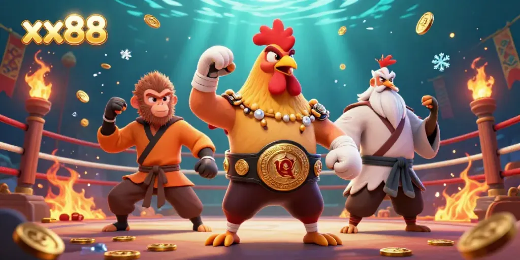 Experience thrilling action with the xx88 online casino featuring dynamic characters in an immersive scene.